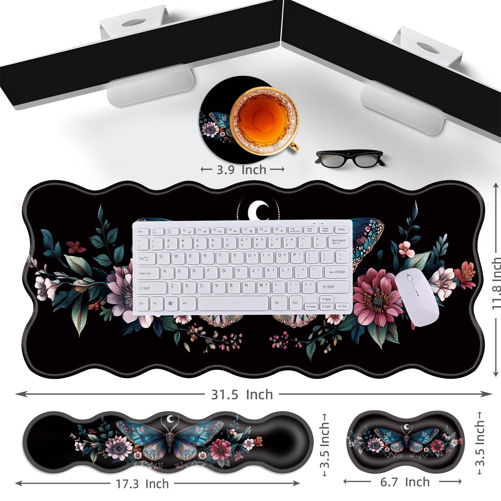 Gaming Mouse Pad Wrist Rest Set - Ergonomic Comfort -6