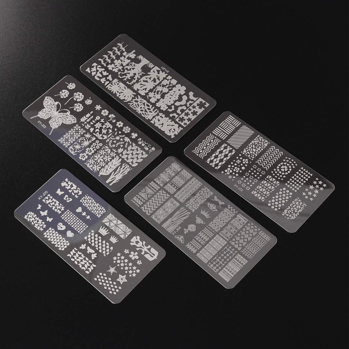 FRCOLOR 15pezzi Piastre Per Stamping Unghie Inossidabile Di Template Per Nail Art Facile Applicazione e Design Unico Per Manicure e Saloni Di Bellezza