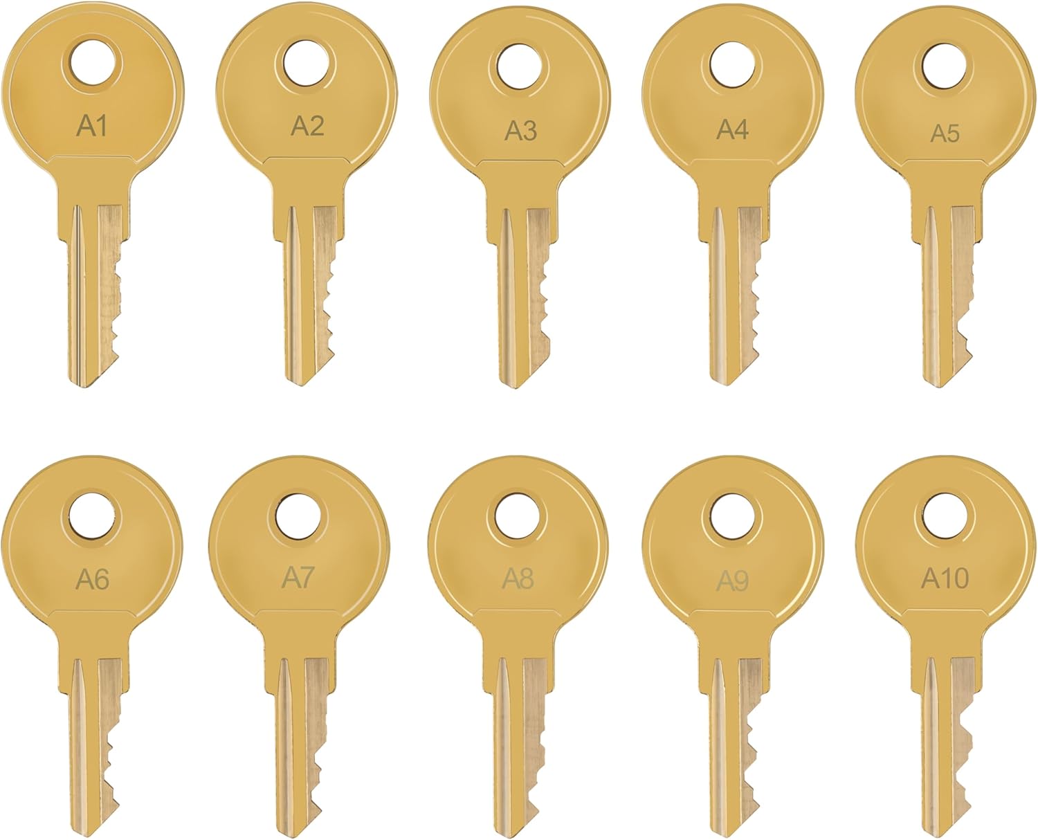 PK-8K-A1-A2-A3-A4-A5-A6-A7-A8-A9-A10 for APG Cash Drawer Replacement Key Set - 2 Keys for A10 Code Locks, Fits Series 100 & 4000 Cash Drawers