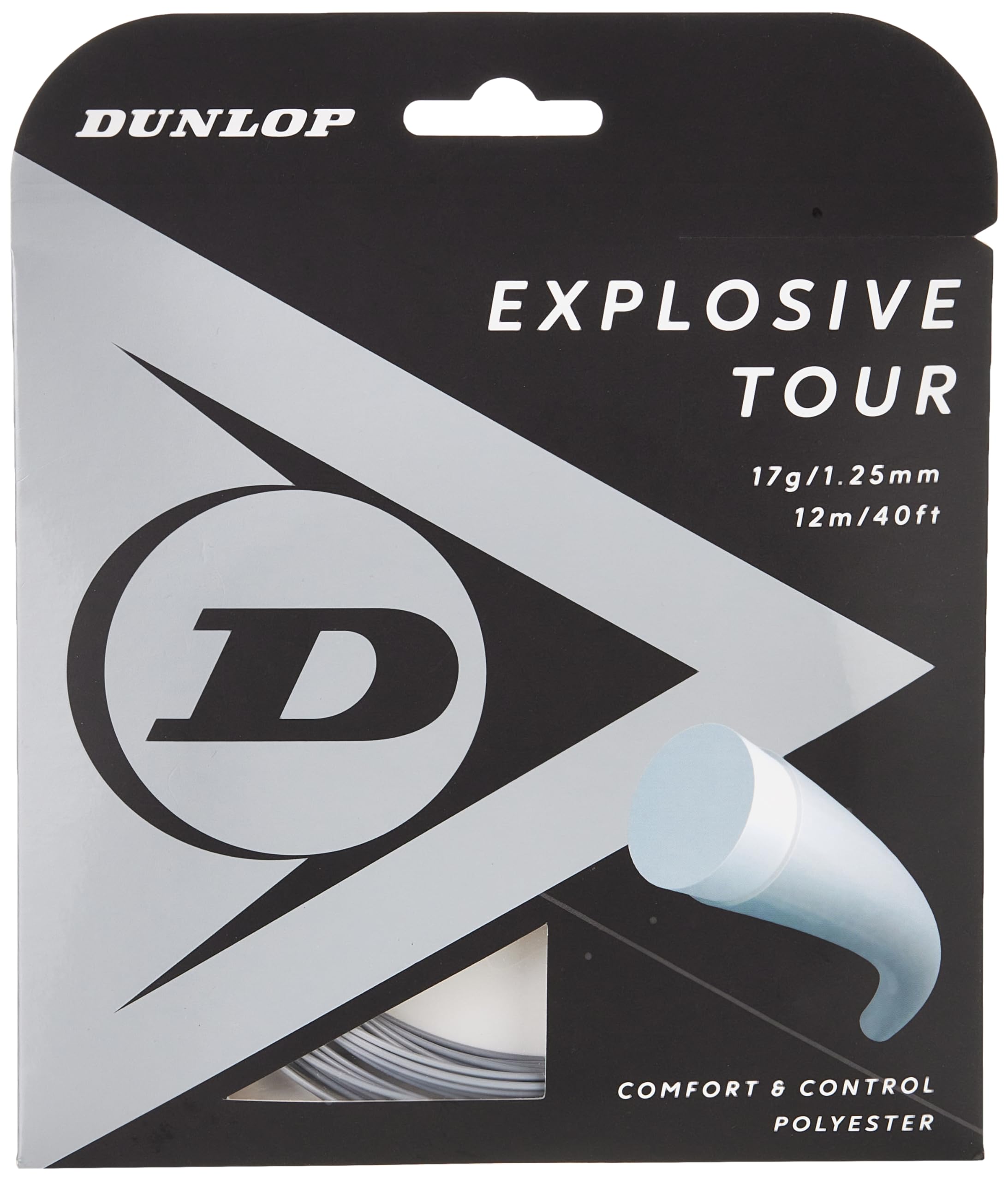 Dunlop Explosive Tour Tennis String, Silver