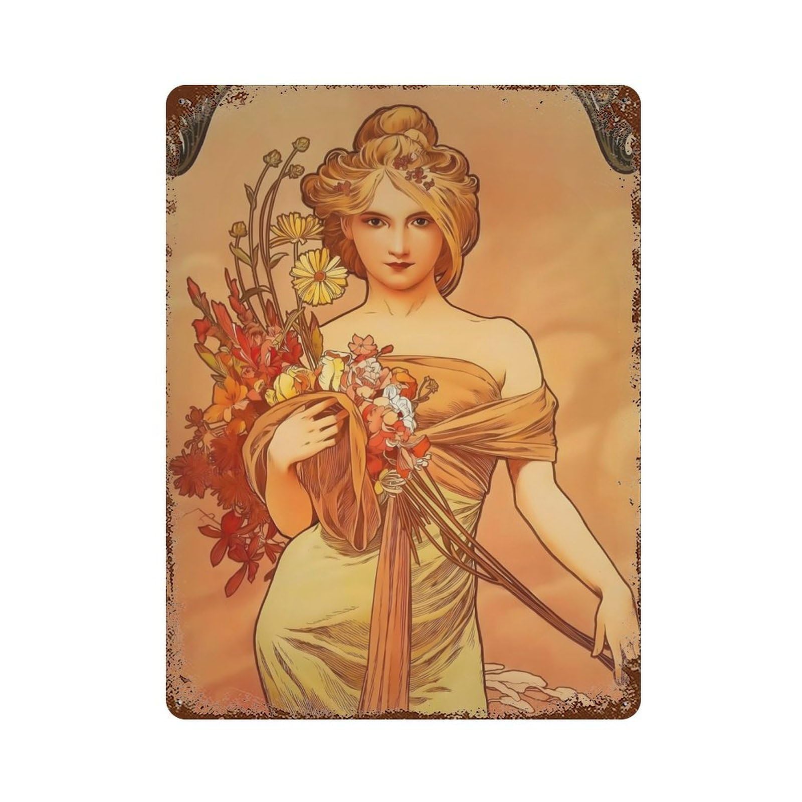 xiaoxiaoshen Alphonse Mucha (9) Wall Decor Art Metal Tin Poster Modern Home Decor Art Home Bar Shop Decorations Vintage Sign 40x30cm