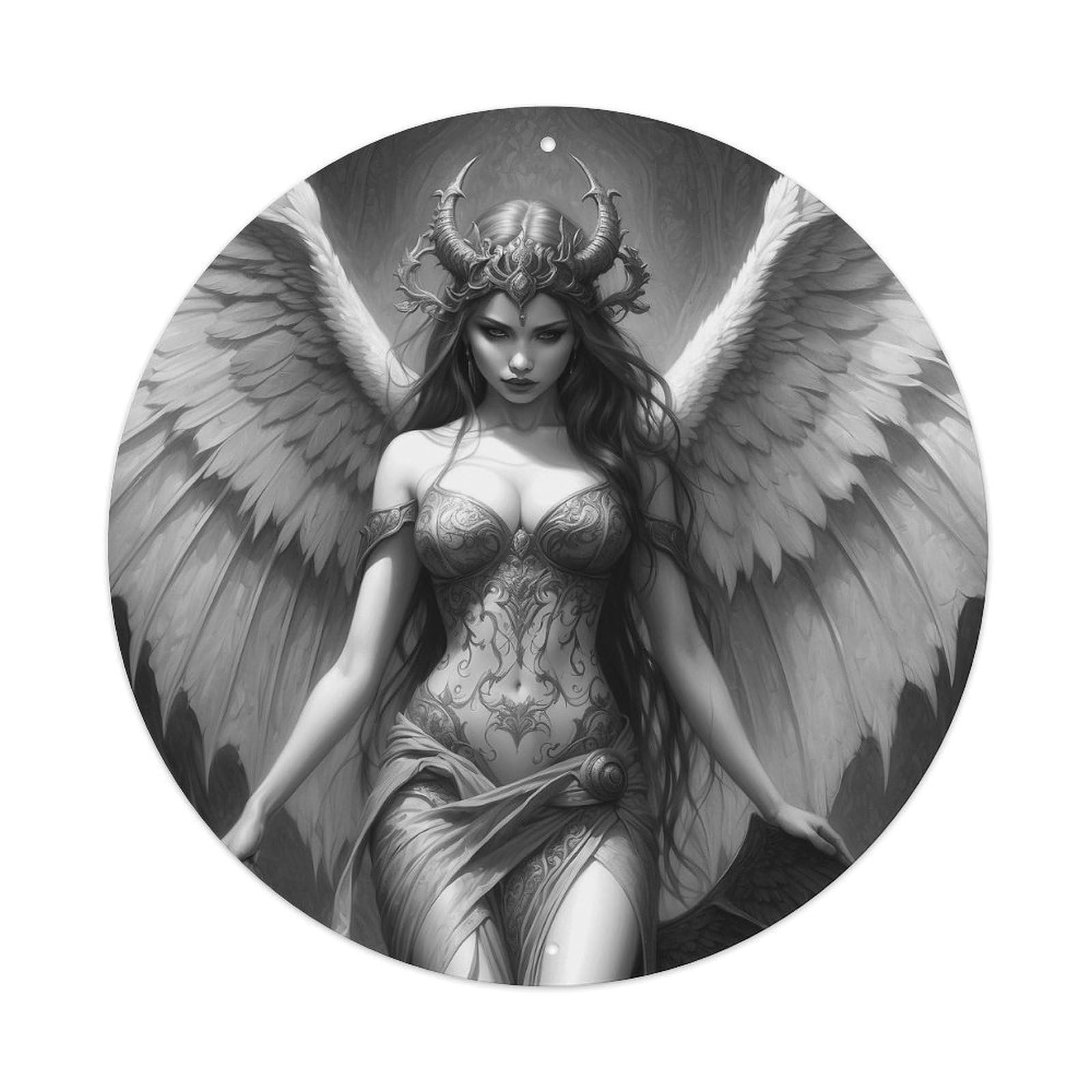 Vintage Angel Gorgeous Angels Metal Tin Sign