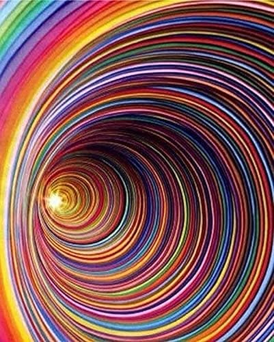 ARAZADR - Kits de iniciación de bordado para principiantes contados, kits completos de punto de cruz para costuras de vórtice colorido, 11 quilates,