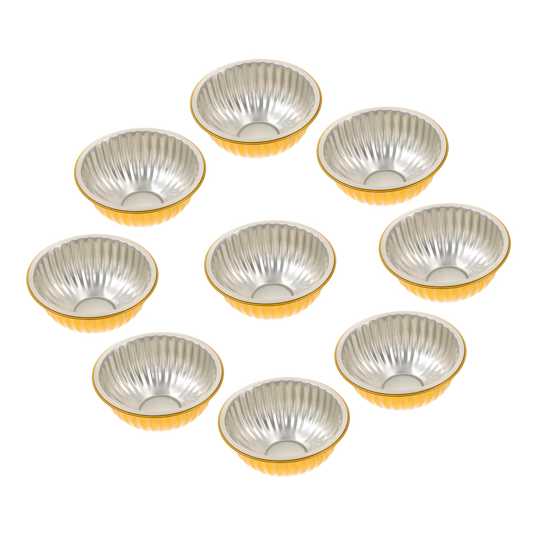 Unomor Essential Takeaway Storage Bowl Set 20pcs Gold Aluminum Foil Boxes Food Containers Round Household Food Box