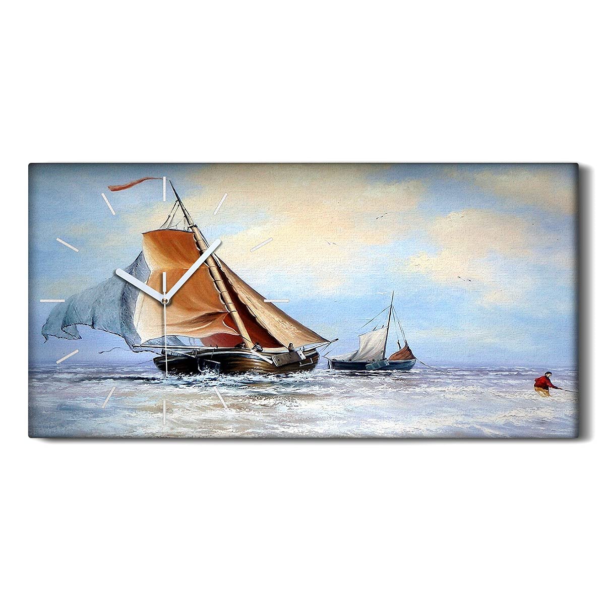 Horloge sur toile ocean lake waves insufflez la serenite des vagues chez vous
