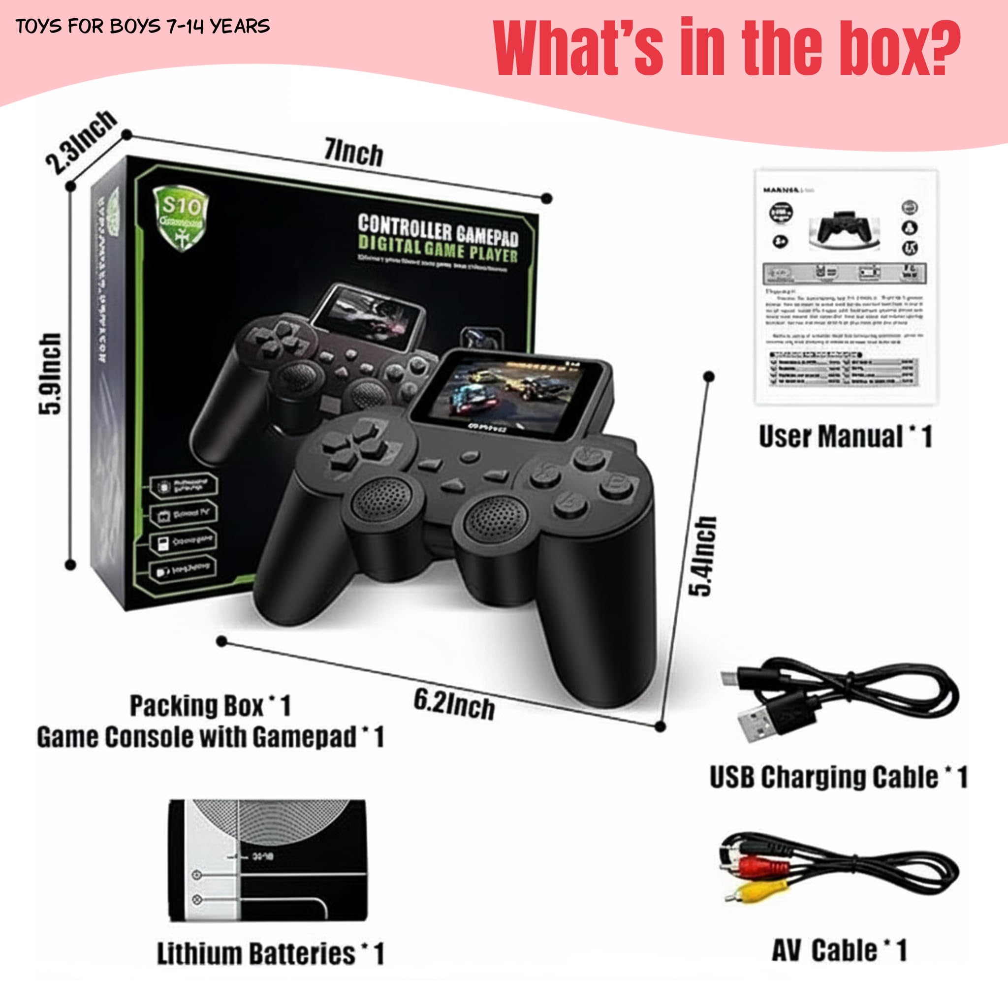 SNAPTRON Retro Handheld Gaming Console - 520 Games -7