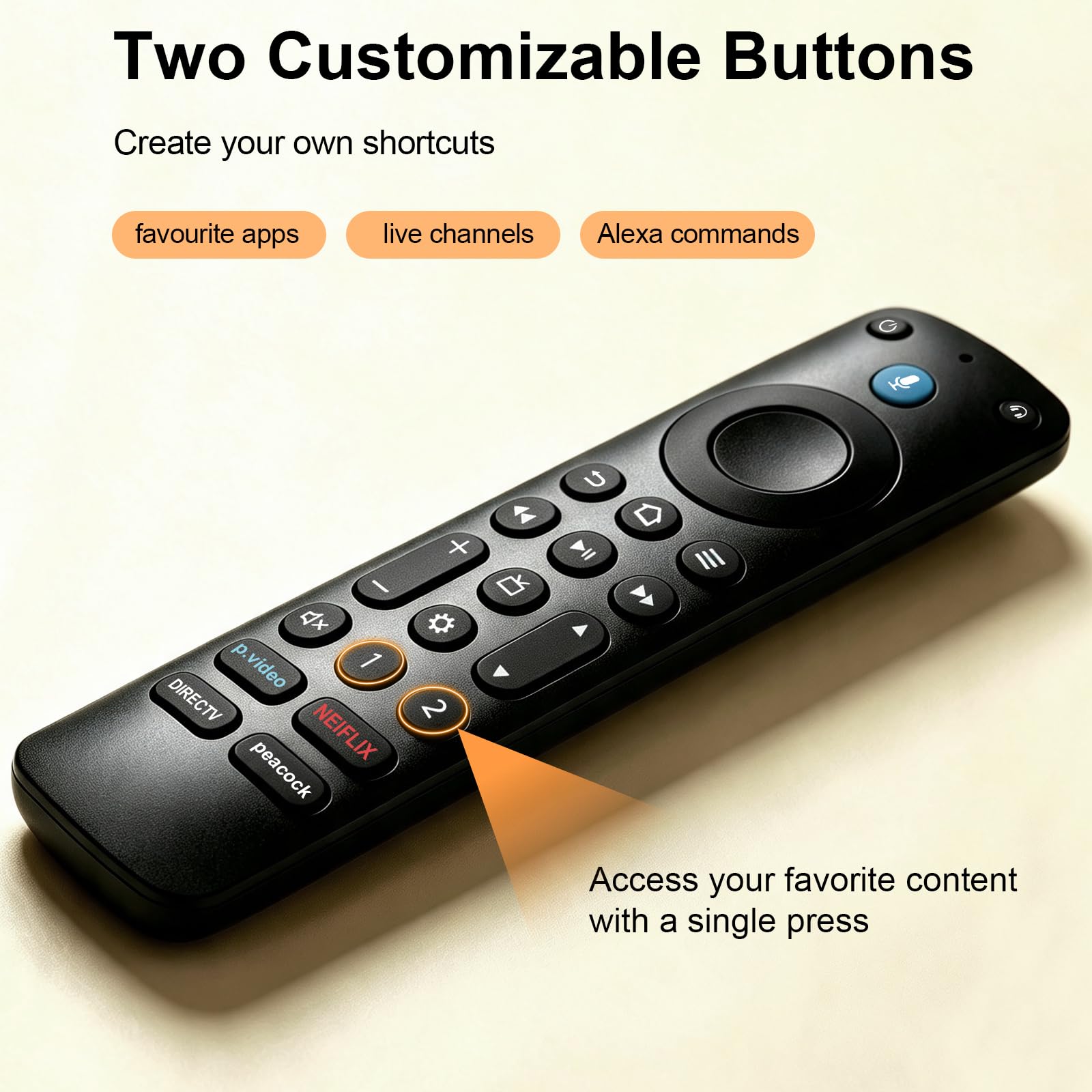 Gvirtue Sostituzione vocale compatibile con F-ire TV Alexa Voice Remote Pro