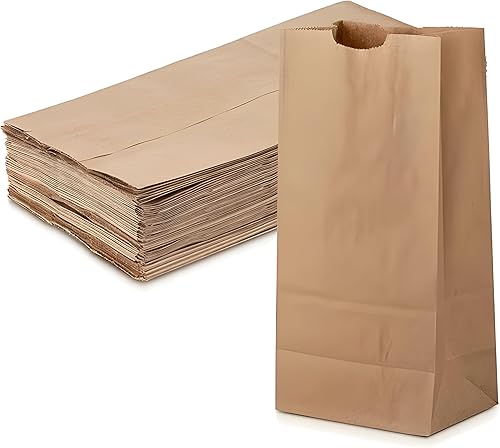 Bolsas de papel kraft  Bolsas de papel de 4 libras (5 x 3 x 10 pulgadas)  Bolsas de papel marrón para sándwich de almuerzo para ventas de hornear,