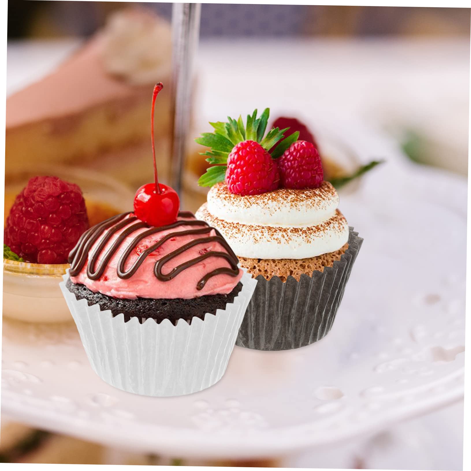PRETYZOOM 1000 Unidades de Capacillos para Cupcakes para Hornear y Envoltorios de Muffins de Papel sin Pérdida de Color ni Olor Ideales para Fiestas Infantiles y Meriendas