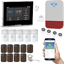 Wireless Home Alarm Kit, Wireless Home Burglar Alarm with Motion Sensors and Siren, Complete Home Burglar Kit with WiFi Connection for Home Security. Assistenza Italia