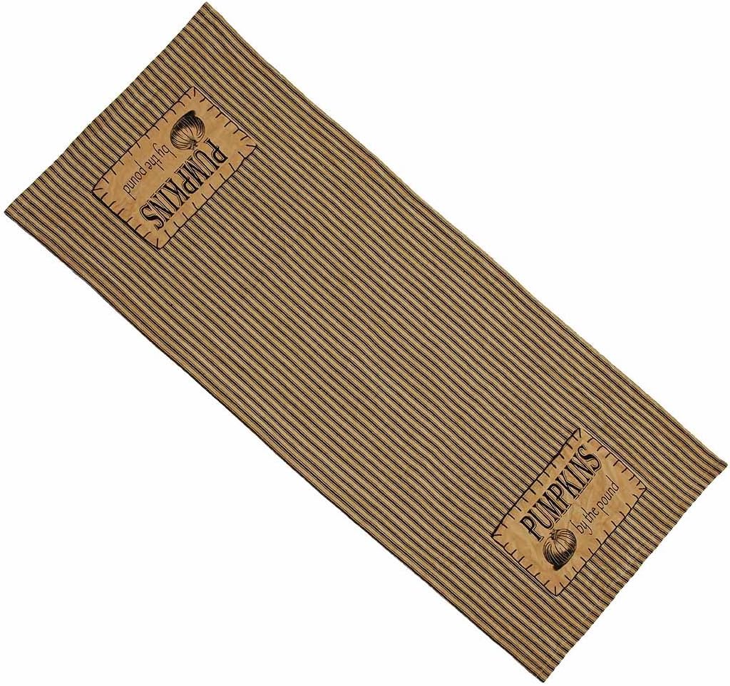 Home collection by Raghu Pumpkins by the Pound Nutmeg Table Runner, 14 by 36-Inch, Black