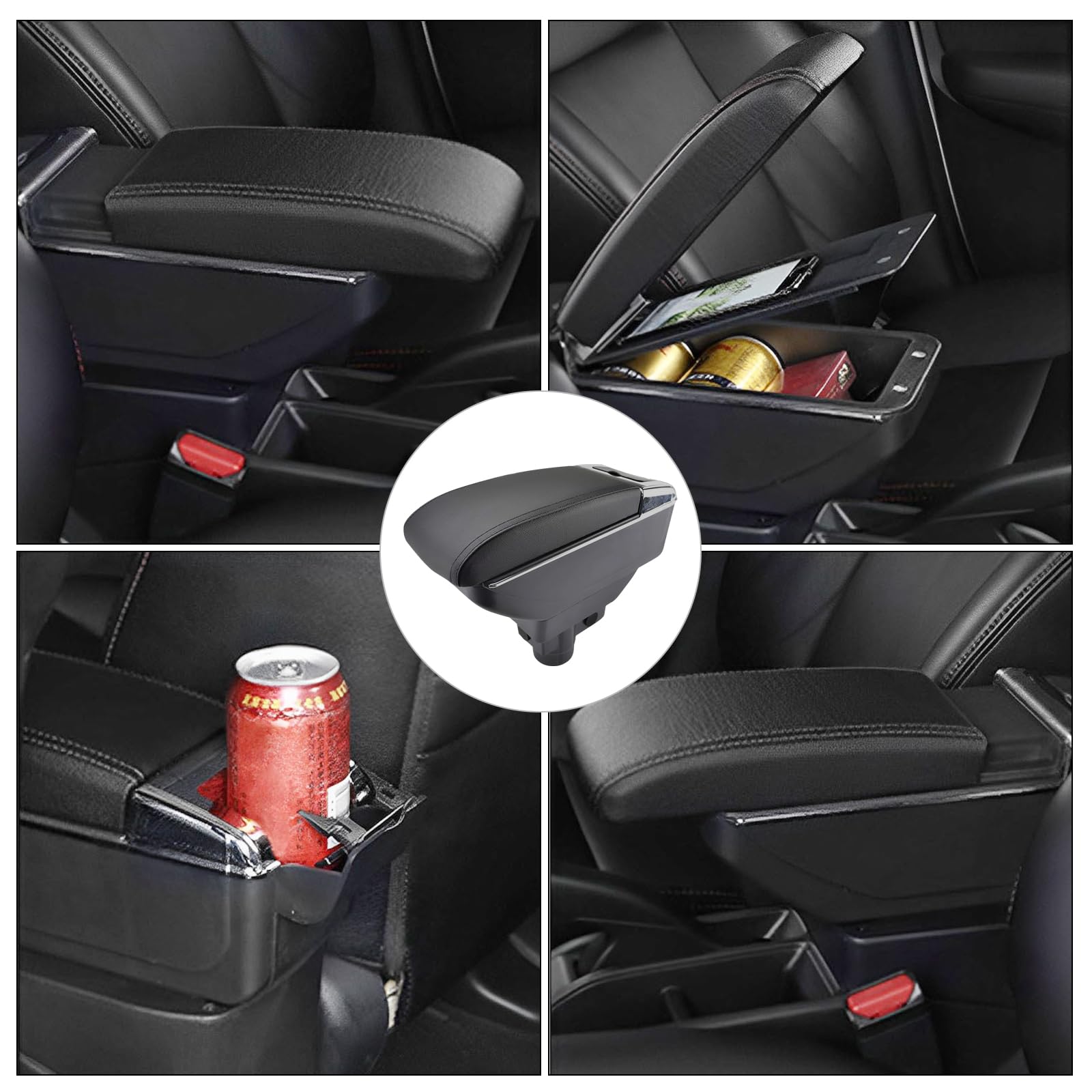 Opel Astra Mittelarmlehne Auto Armlehnen Für Corsa D 2006-2014 Doppelschicht Mittelkonsole Große Aufbewahrungsbox Mit 3 Astra J