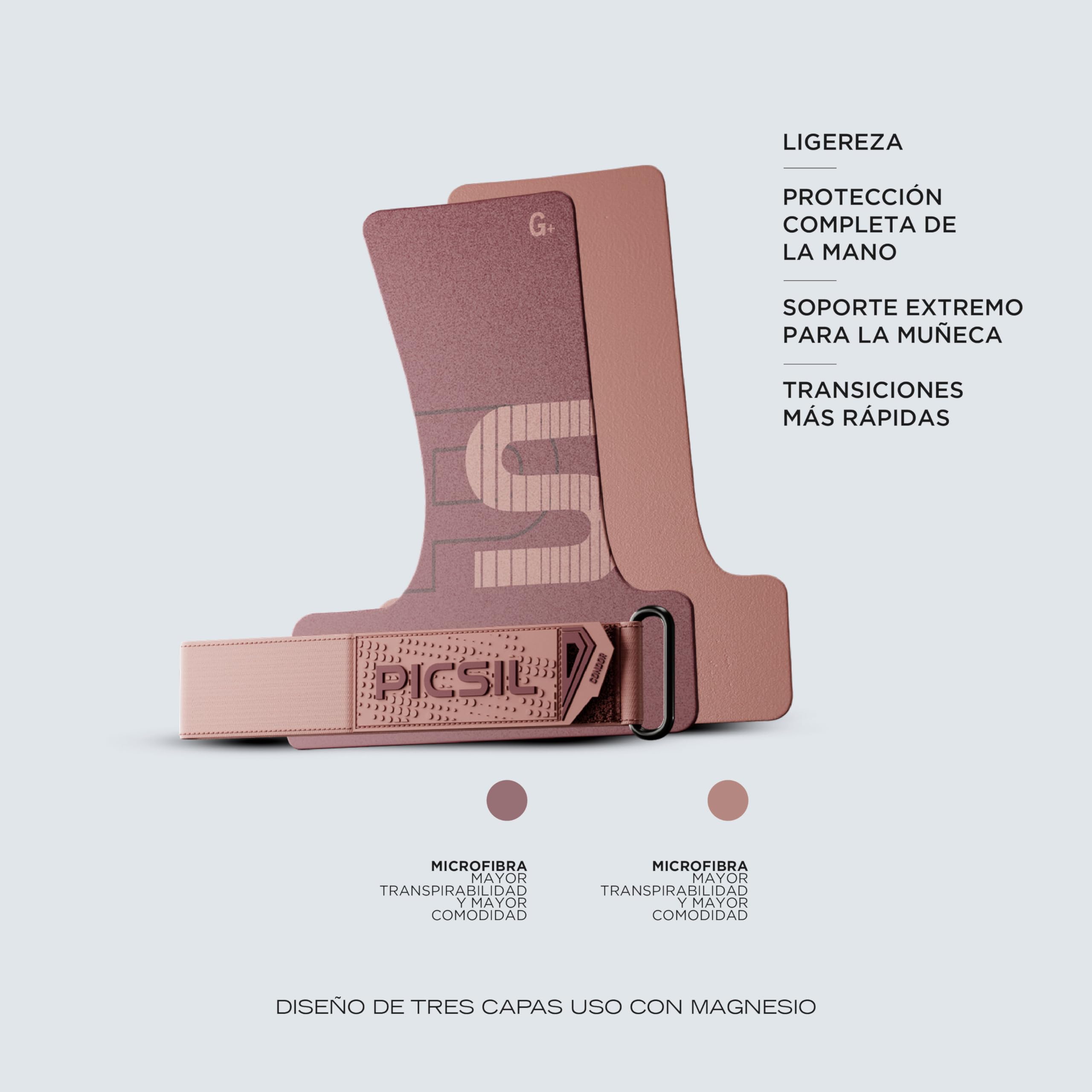PICSIL - Calleras Condor | Uso con Magnesio | Gran Protección Comodidad y Agarre | para Cross Training Calistenia y Gimnasio | para Todos los Atletas y Niveles — view 2