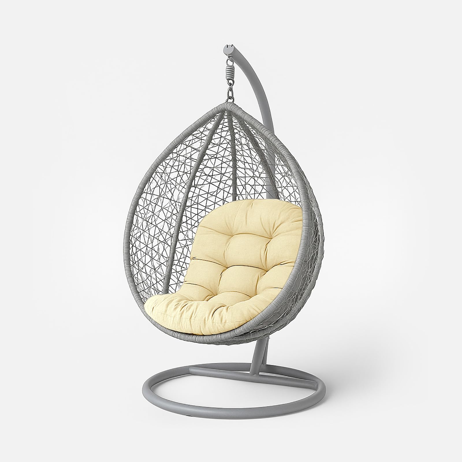 Homescapes Egg Chair Cushion - Cream - Polyester/Cotton