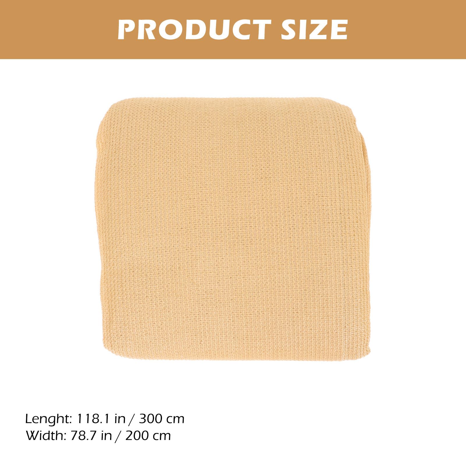 Telo Ombreggiante Beige in PE 150g Protezione UV e Privacy per Balcone e Giardino, Rete Ombreggiante Resistente per Esterno e Terrazza
