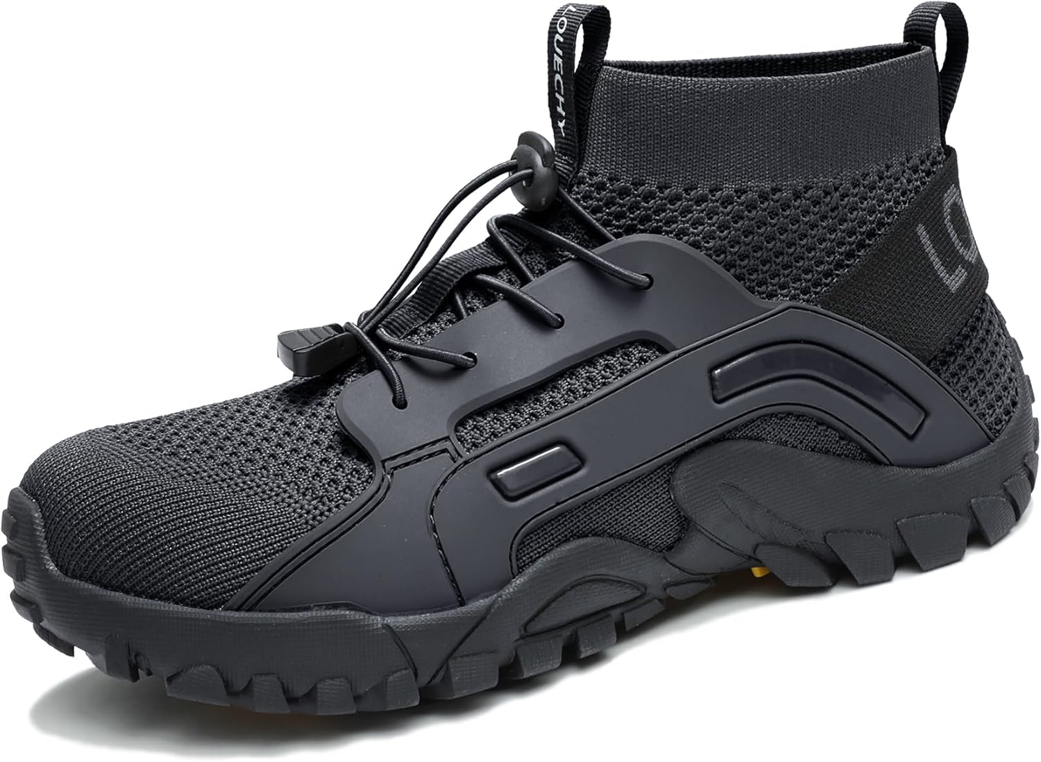 LOUECHY Men's Hiking Shoes Slip-On Walking Shoes Breathable Sock Sneakers