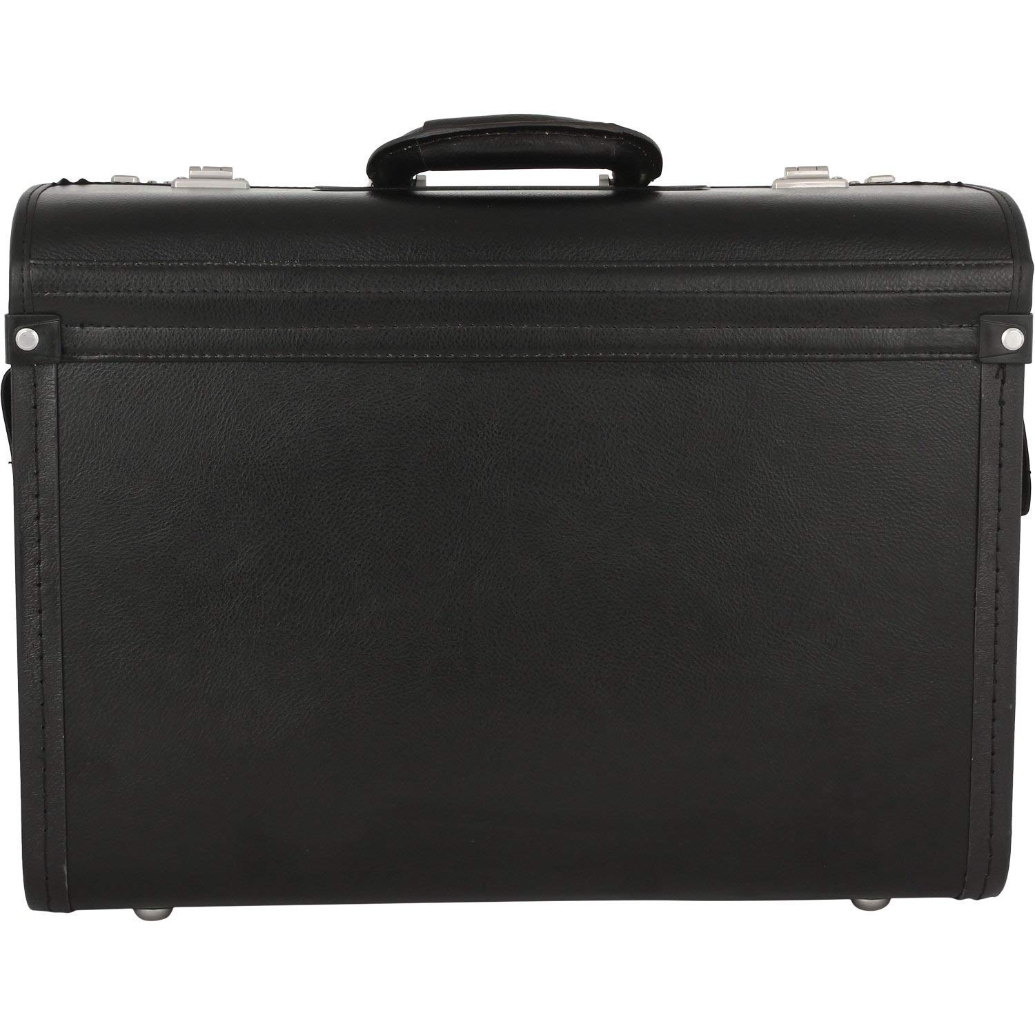 Pilotenkoffer Bowatex Aktenkoffer Business Koffer 25 L Schwarz Leder 46 x34x22cm