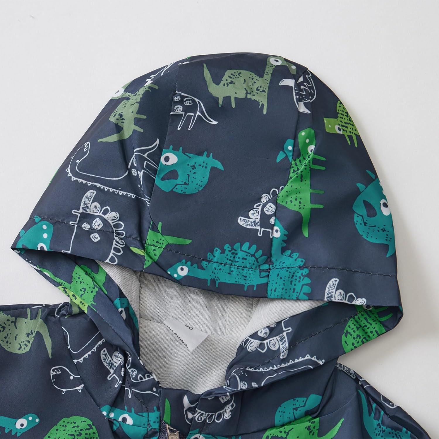 FYMNSI Toddler Baby Boys Girls Hooded Jacket Windbreaker Lightweight Dinosaur Print Coat Autumn Long Sleeve Windproof Outwear - Image 5