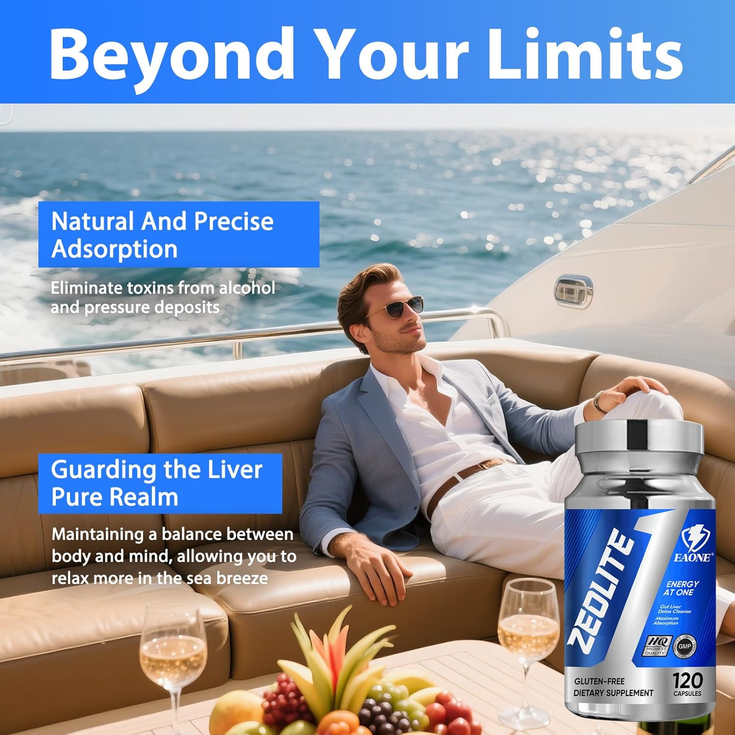 EAONE 2300mg Zeolite Detox Capsules for Kids and Adults, Natural Premium Liquid Zeolite 120 pcs, Gut Health and Immune System Support, Gentle Daily Detox and Energy - Image 8