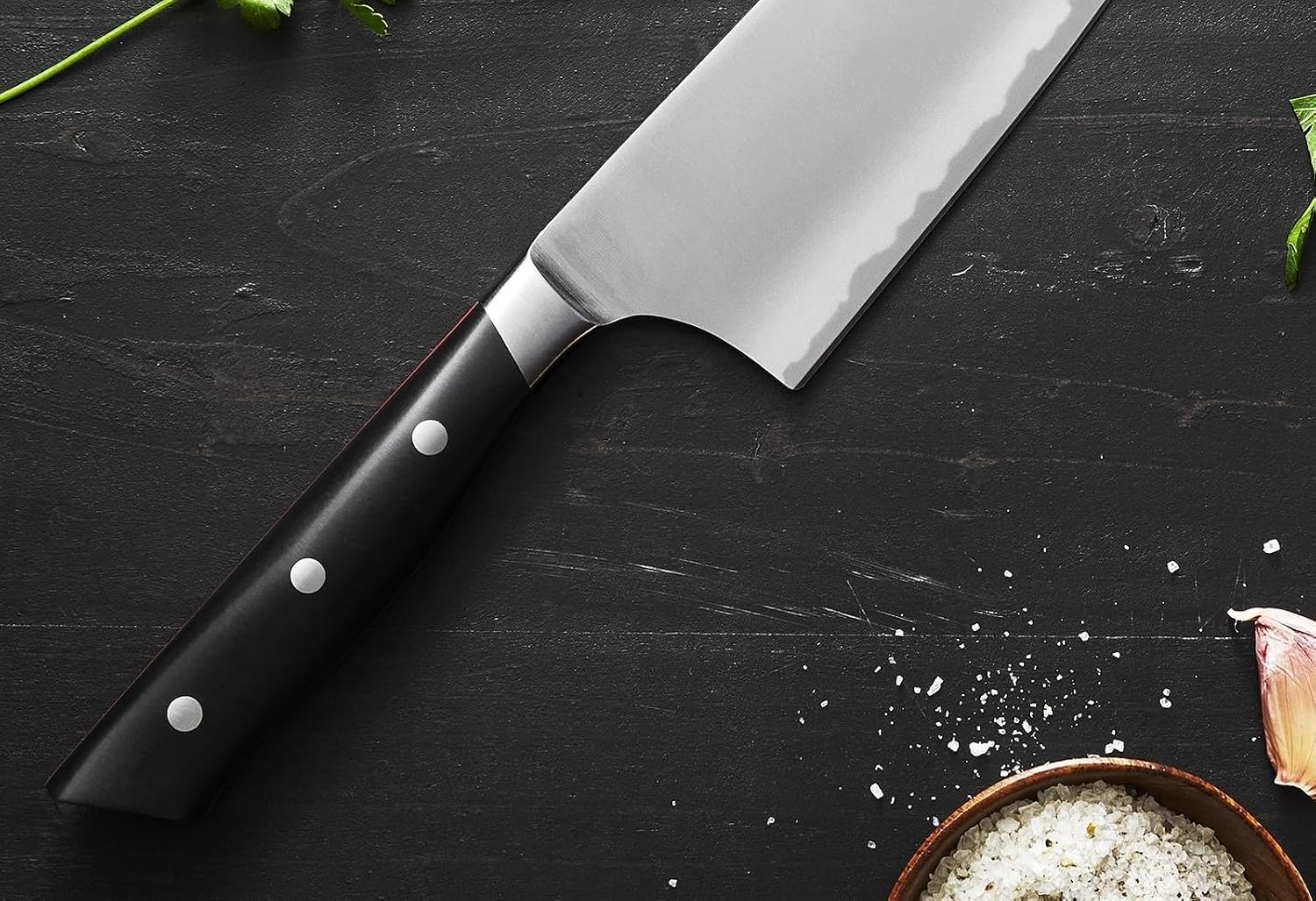 7-Inch Rocking Santoku Knife - Premium Stainless Steel Chef's Knife for Effortless Chopping and Slicing