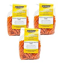 Oltresole – Pasta di Lenticchie Rosse Biologica Gluten Free, Formato Penne – pasta proteica di legumi, 100% farina di lenticchie rosse bio, vegan senza glutine, confezione da 3 pacchi da 350 g