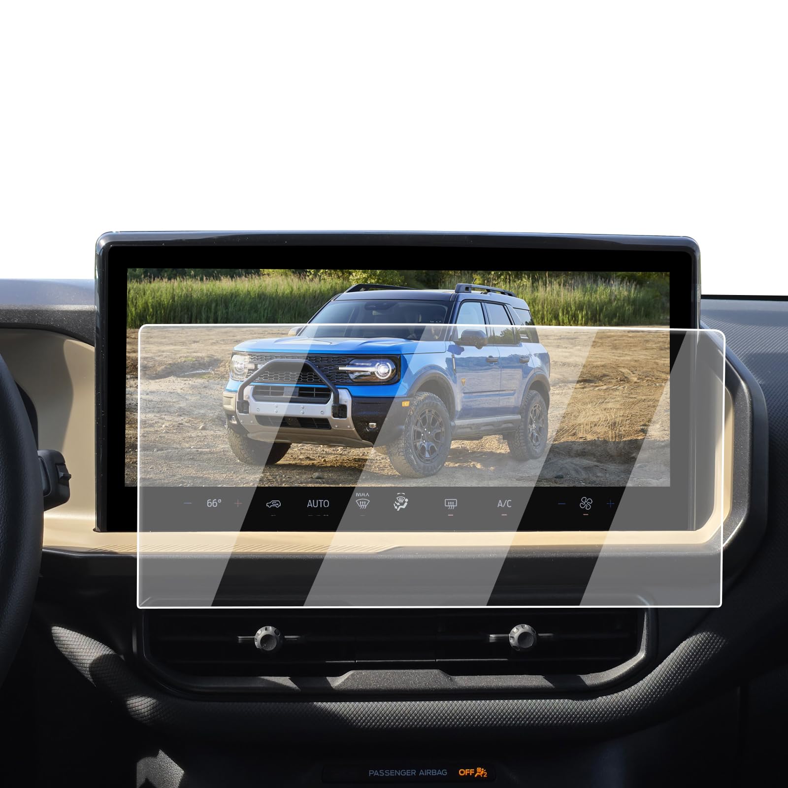 2026 Bronco Sport Screen Protector - Matte 13.2-Inch Navigation 9H Hardness Tempered Glass For 2025-2026 Ford Bronco Sport(Big Bend/Free Wheeling/Heritage/Outer Banks/Badlands) Accessories Anti Glare