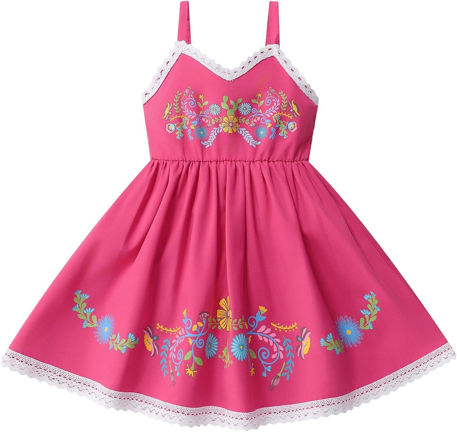IMEKIS Toddler Girls Mexican Dress Fiesta Birthday Outfit Baby Summer Holiday Cake Smash Photo Shoot