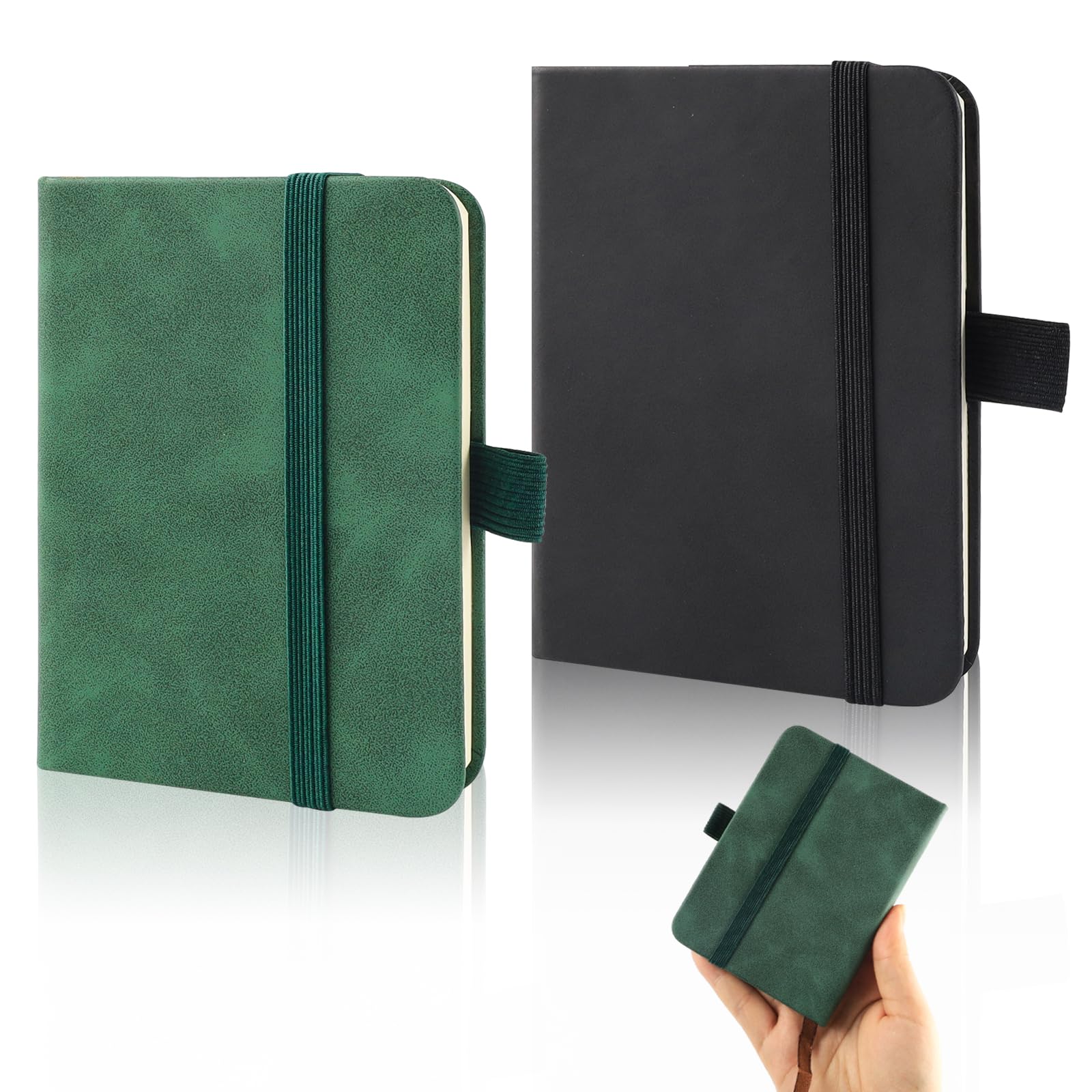 Carnet De Notes A7 Cuir Synthétique Rouge Rechargeable - Avec Porte-Stylo Et Anneaux