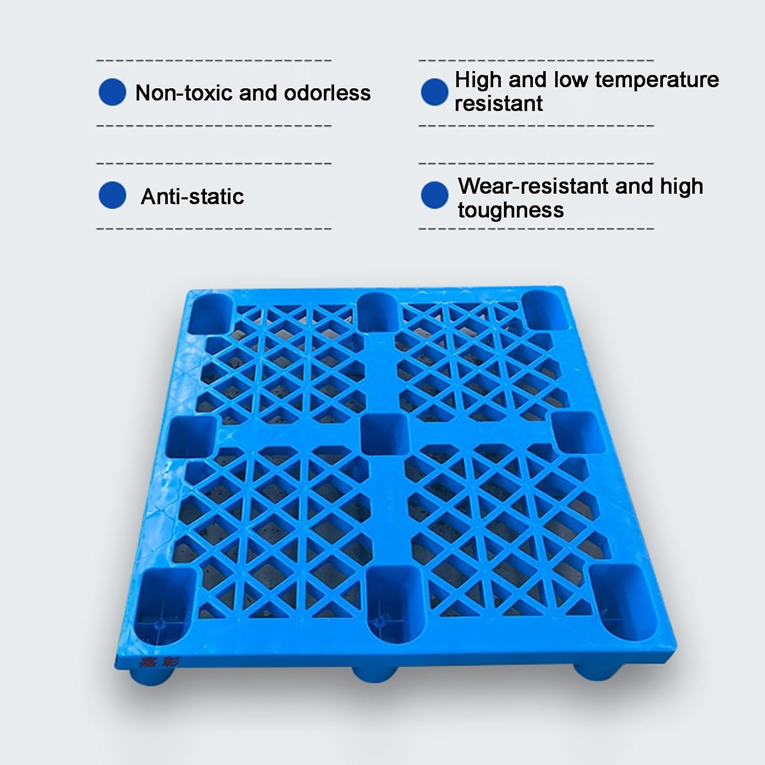 OutdoorWaterproof Breathable Grid Pad Board, Lightweight Pallet Storage Racks, Easy to Stack Floor Pallets Display for Supermarket Warehous(Blue,80x80cm)