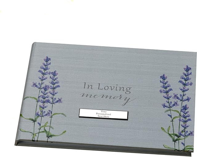 ukgiftstoreonline Personalised Memory Funeral Book Remembrance Guest Book With Flowers