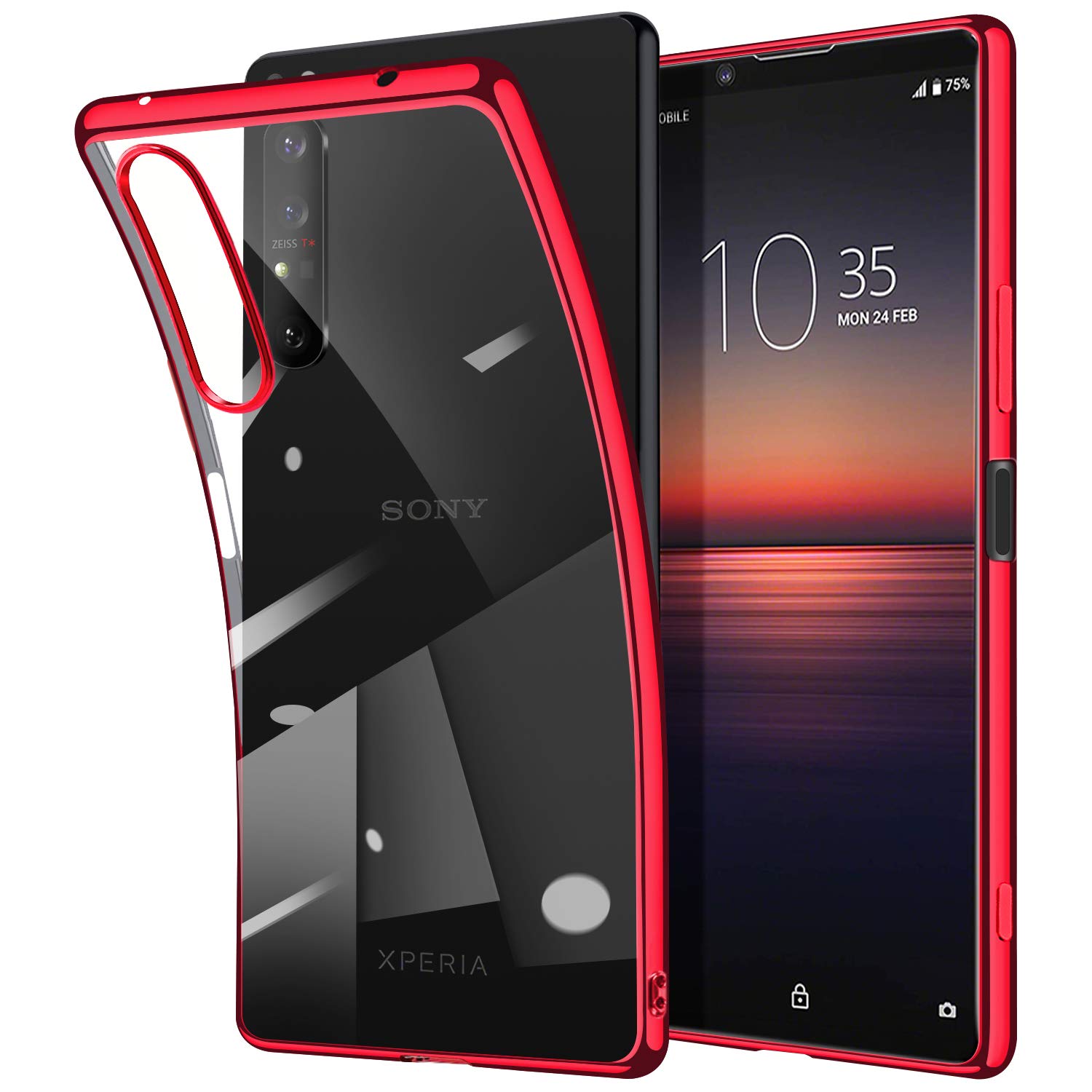 Amazon.co.jp: Xperia 1 II ケース SO-51A カバー クリア 透明 TPU 耐  