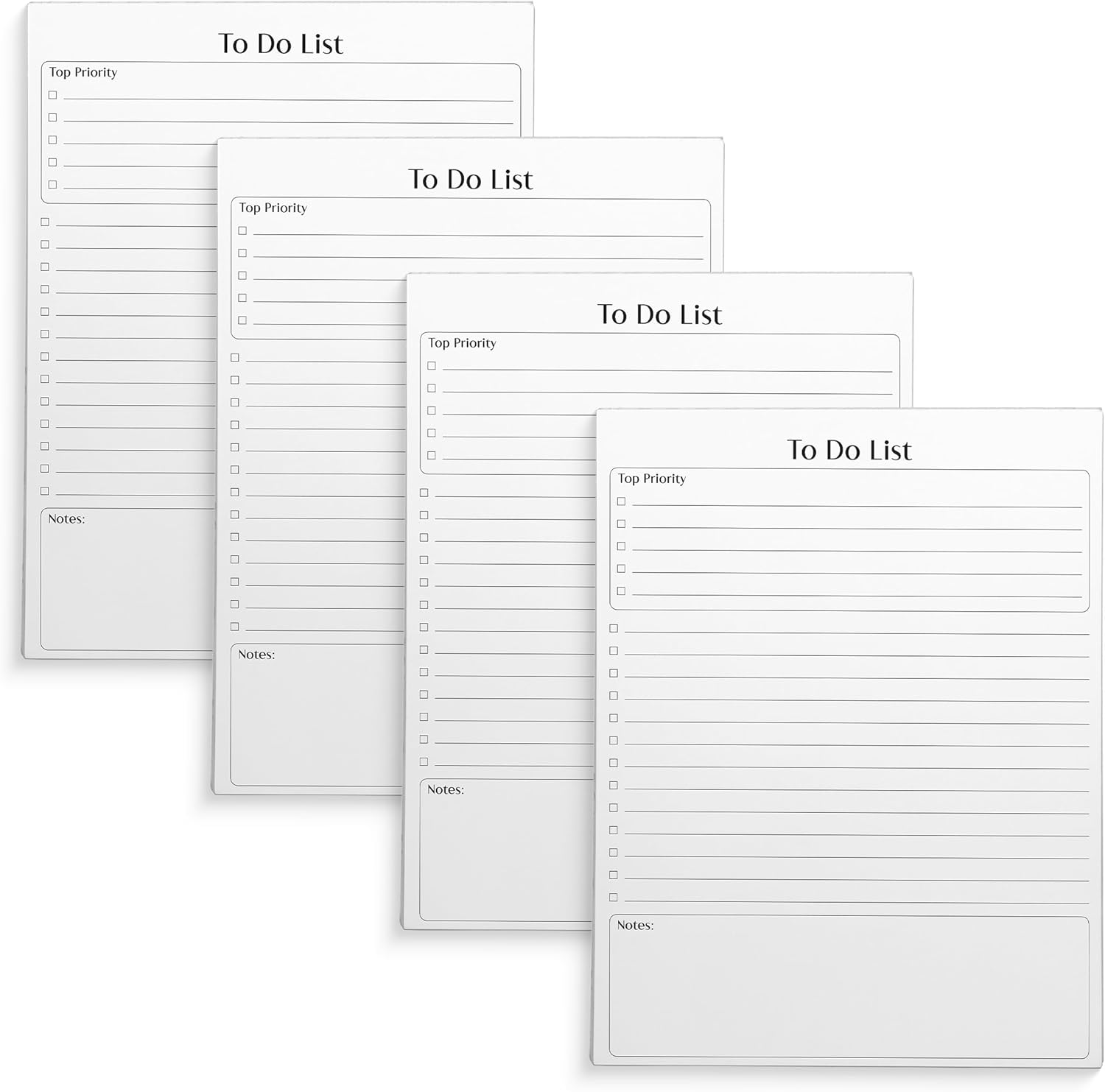 To Do List Notepad, 8.5" x 11", Planning Note Pad, 50
