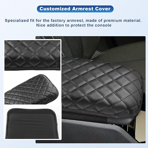 Miniatura 9 de CDEFG - Funda para reposabrazos central de coche para Grand Cherokee 2011-2020 2021 soporte de almohadillas de apoyabrazos resistencia a los