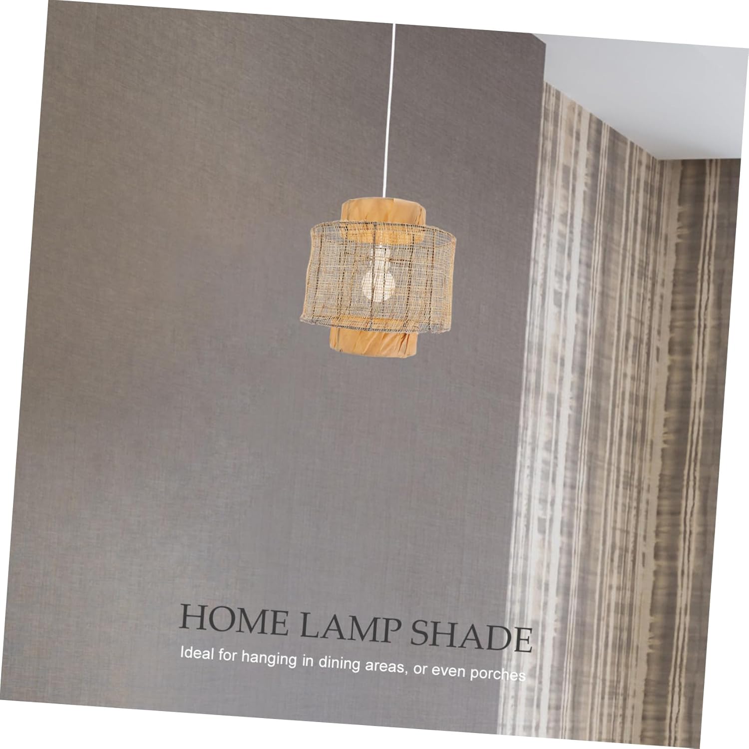 PRETYZOOM Practical Woven Hanging Lamp Shade for Floor Lamps and Unique Design Easy Installation for Home and Dining Spaces for Rustic Decor