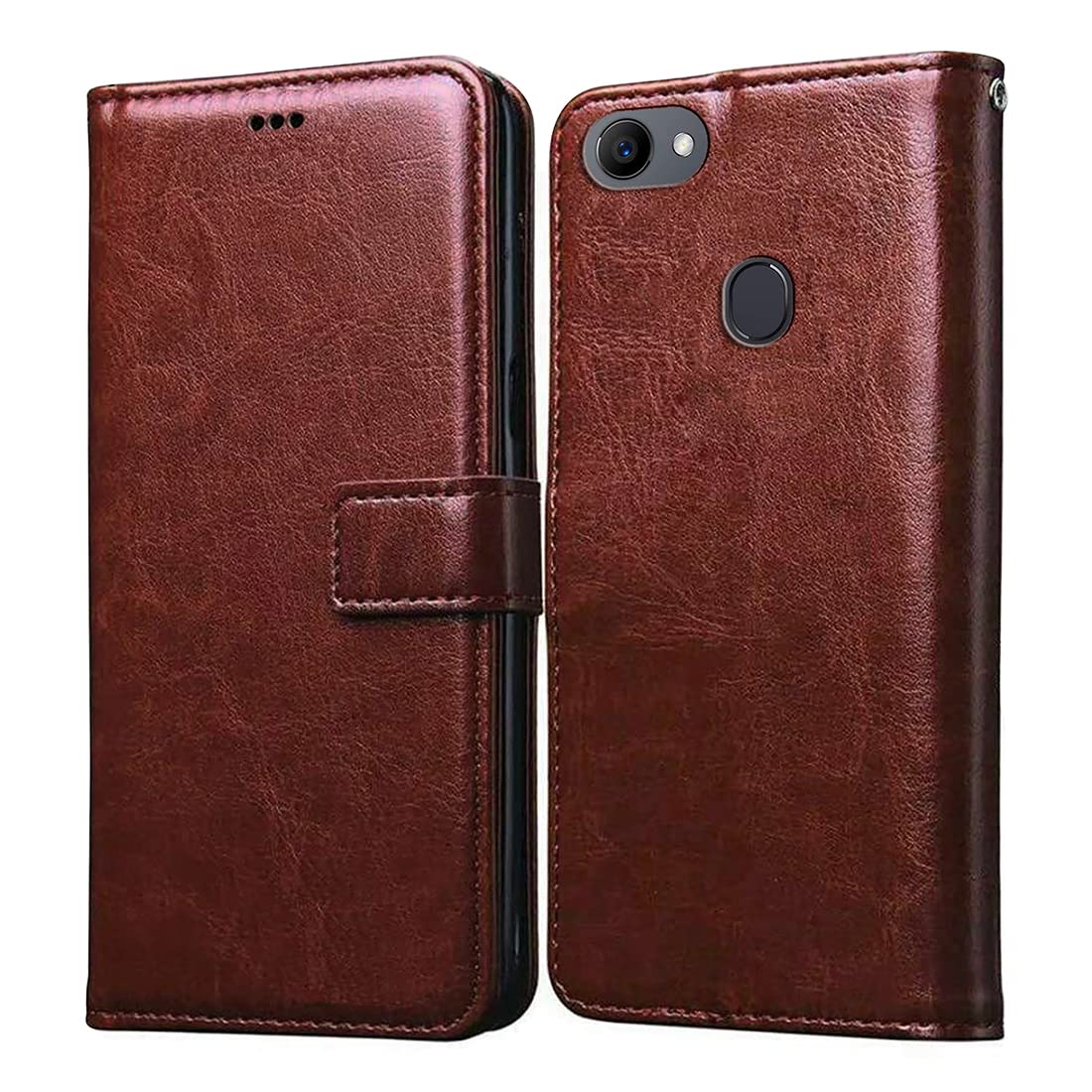 Amazon Brand-Solimo Flip for Oppo F5 (Leather_Brown) (B09WX59SJJ) Amazon Price History, Amazon Price Tracker