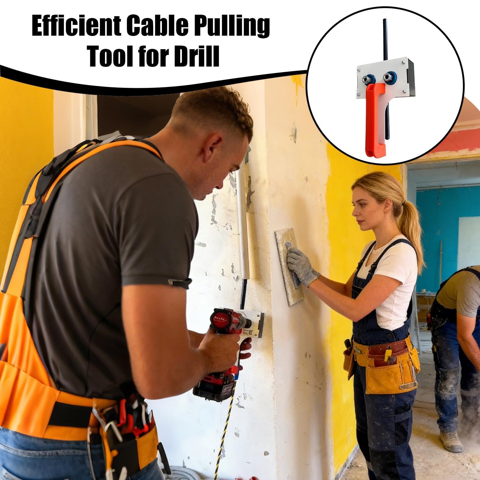 Tira Cables, Extractor De Cables, Kabelzieher Herramientas De Extracción Robustas Para Electricistas Y Para Instalación De Tuberías Y Cable En