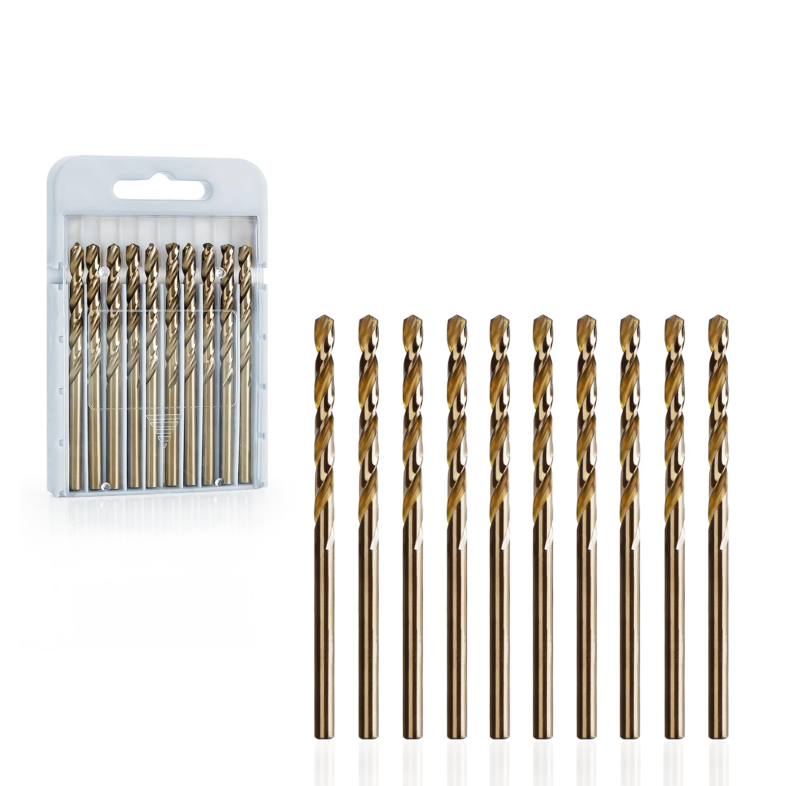 Cobalt Drill Bits - 5 Piece Set for Metal & Steel -8 Cobalt Drill Bits - 5 Piece Set for Metal & Steel -8