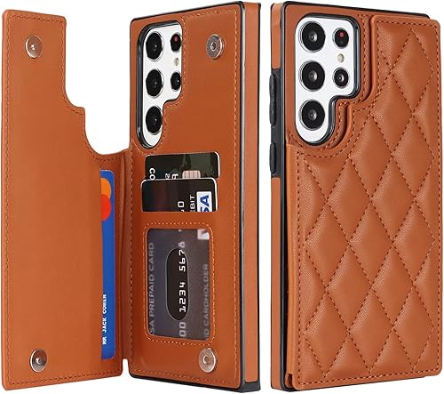 Miniatura 8 de Funda de piel con tapa para Samsung Galaxy A53 5G, con función atril de poliuretano, tarjetero para mujeres y niñas, doble cierre magnético, funda