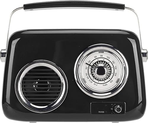 Retro Radio Bluetooth 5.0 Speaker HiFi Stereo Sound Manual Adjustment 1500mAh Battery Portable Cute Old Fashion Style Radio Speaker for Party