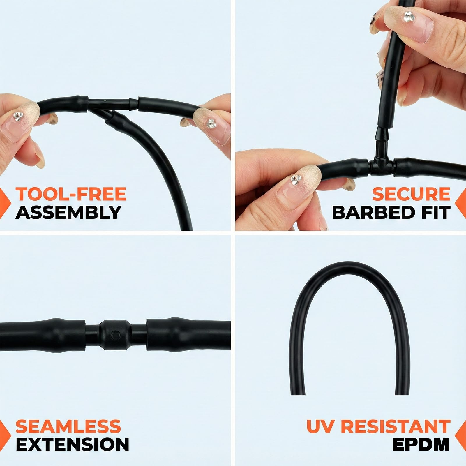 3 Meter Windshield Washer Hose and Nozzle Set, Car Windscreen Washer Pipe Repair Kit, with 36 Pcs Y I T Type Automotive Hose Connectors, Car Windscreen Wiper Hoses to Connect Water Pump and Nozzles - 3