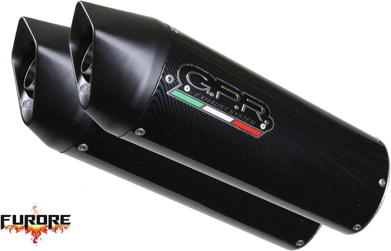 Suzuki B-King 1300 07/10 Pair of Specific discharges type-tested Carbon Look with Extractable DB KILLER, Terminal with Connector