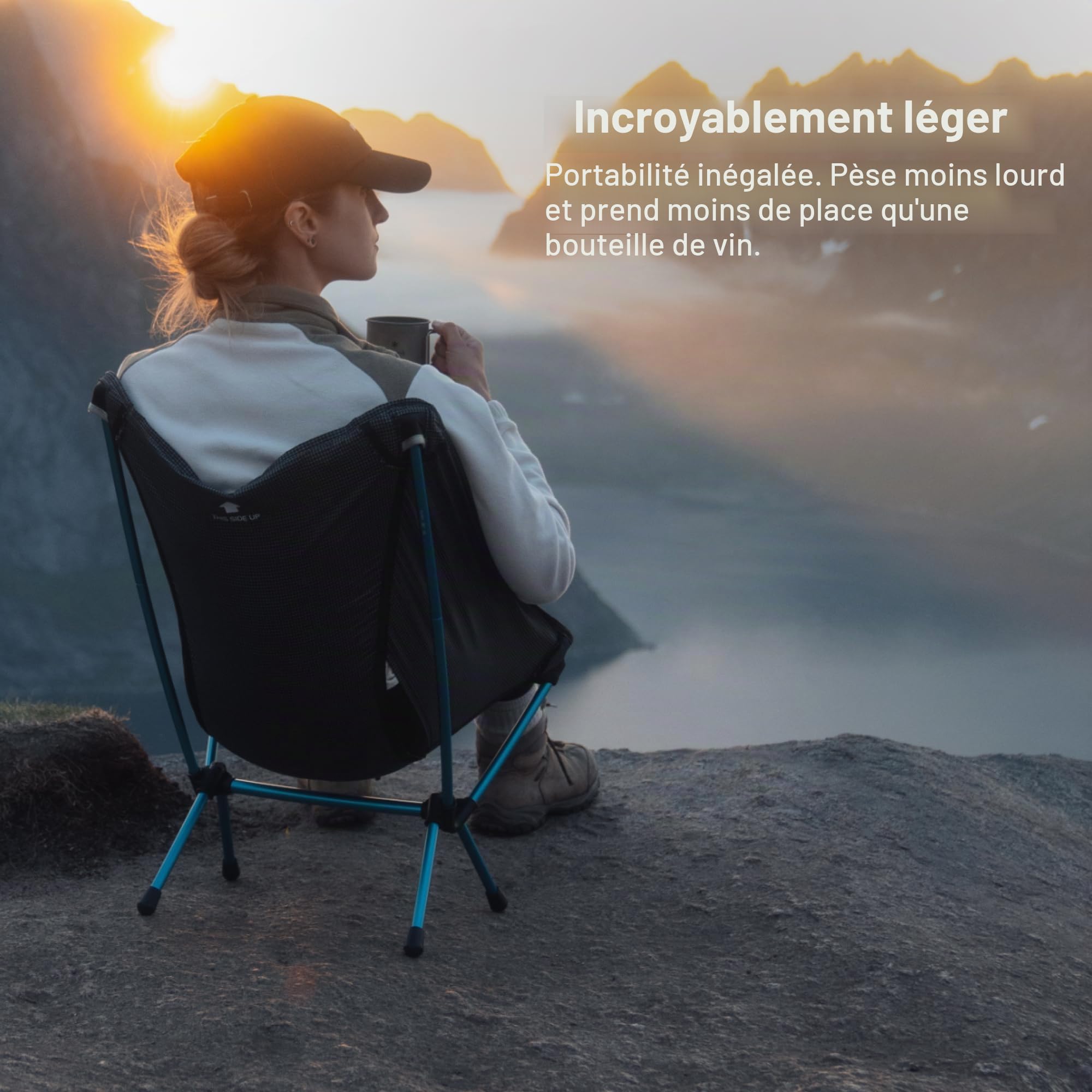Helinox Chair Zero | La Chaise la Plus légère de Tous Les Temps - Le summum du Design et de l'innovation (Black)