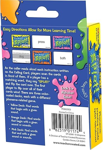 Miniatura 4 de Teacher Created Resources Sonidos de principio y final Splat Grados de juego K-2 (EP62061)