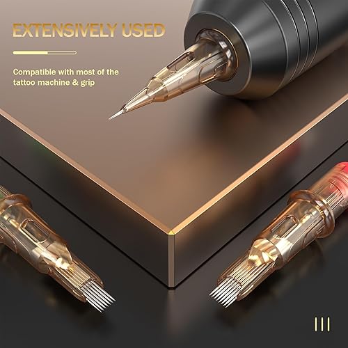 Miniatura 6 de EZ - 20 agujas de cartucho de tatuaje #12 (7RL) desechables de líneas redondas estándar para máquina rotativa de tatuaje, pistola de bolígrafo - V