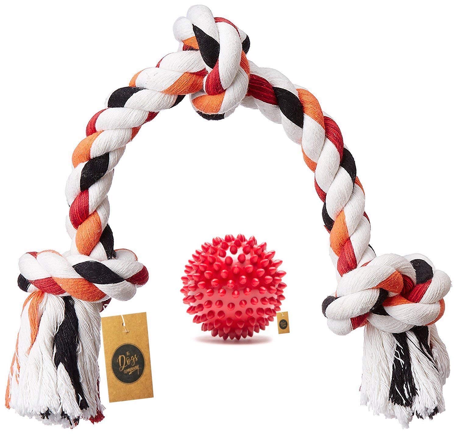 The Pets Company Spike Ball and 3 Knots Toy, Dental Dog Toy for Small Dogs (B07D812G5K) Amazon Price History, Amazon Price Tracker