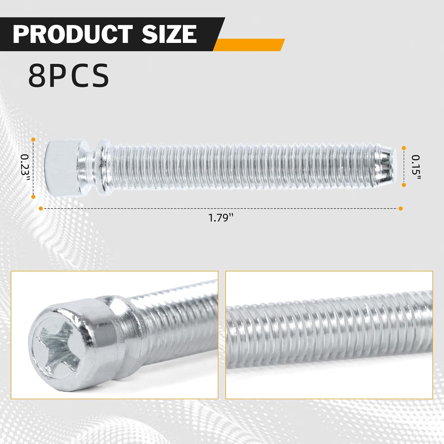 Headlight Adjusters Kit Compatible with Chevy Impala, Biscayne & Belair 1962-1967 8 PCS 1-1/2”Screws Springs Headlight Adjustment Tool