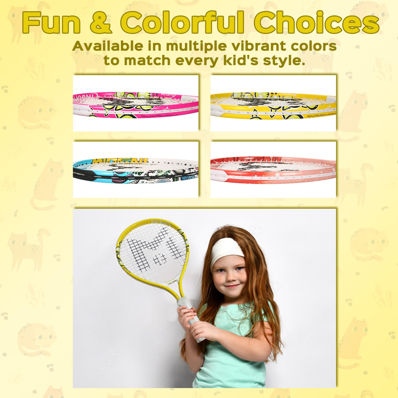 Amazon | INSUM 17インチ キッズ テニスラケット 高齢者用 2~3歳