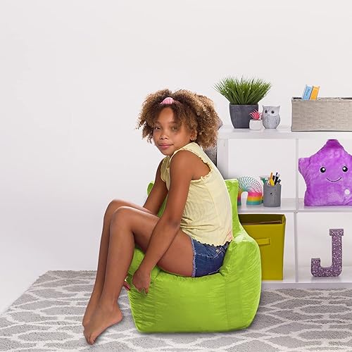 Miniatura 718 de Posh Creations Puf estructurado cómodo para jugar, leer y ver la televisión, Malibu Lounge, tela de lona para colorear, criaturas Criaturas de tela