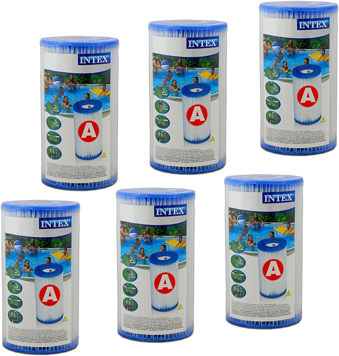 Intex Pool-Filterkartuschen Typ A 6 Stück Kartusche Poolreinigung ...