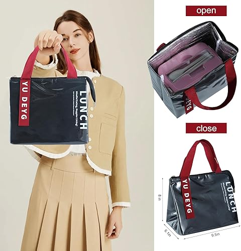 Miniatura 2 de Lonchera para hombres y mujeres, duradera, creativa, plegable, aislada, pequeña, reutilizable, a prueba de fugas, simple, bolsa de almuerzo